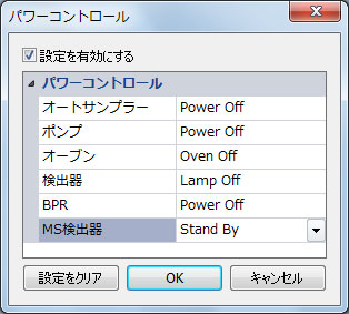 パワーコントロールによる省エネ