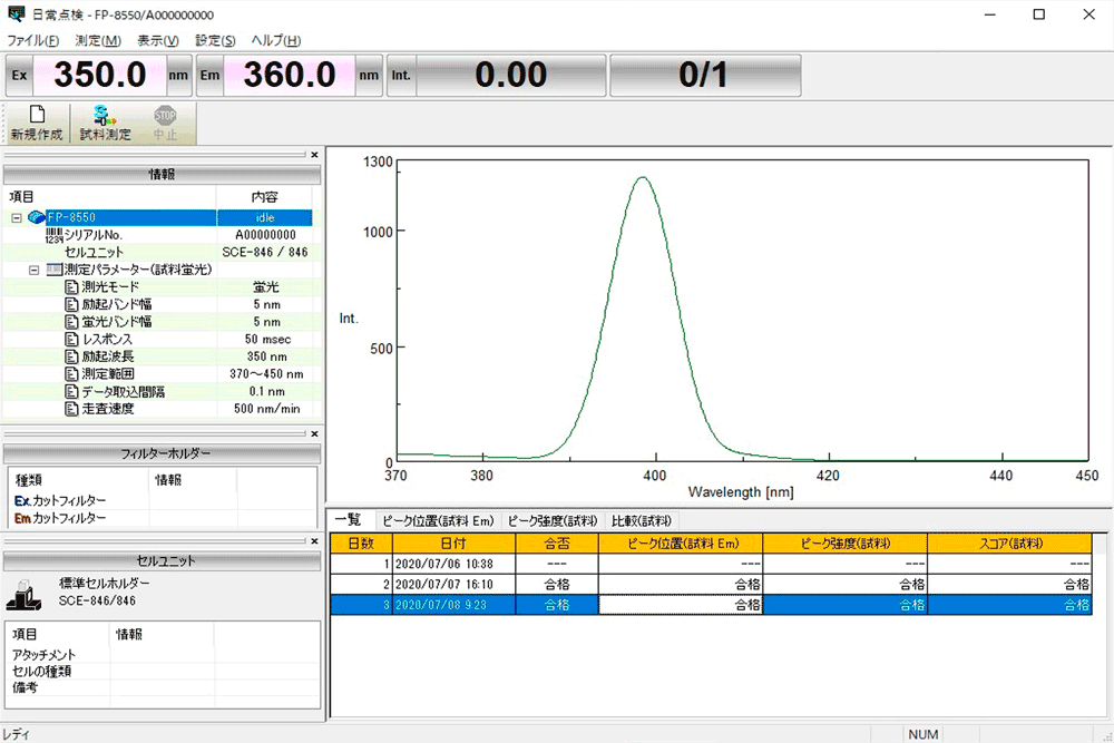 日常点検プログラム画面