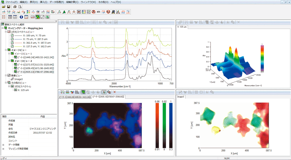 赤外顕微鏡用解析ソフウェア