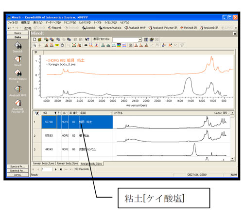赤外顕微鏡の異物分析