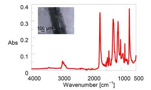 IR spectrum of commercially available false eyelashes