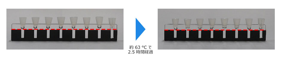 1mmミクロ8連セルの加熱前後の比較